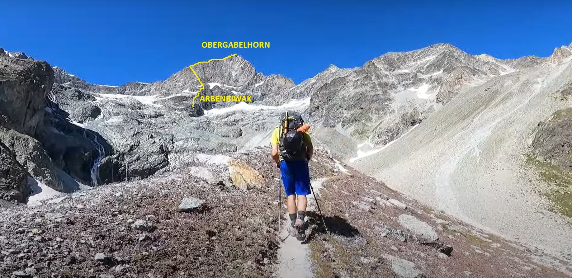 Obergabelhorn (4063 m) – Arbengrat o cresta SO